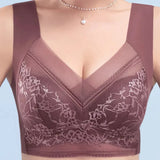 INTIMO SECRETS Wireless Lace Bra – Large Size Summer Bralette for Women