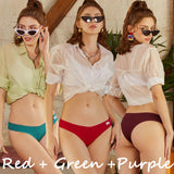 3PCS/Set Brazilian Underwear Women Panties Waffle Cotton Panties FINETOO Female Underwear Briefs Intimates Women Lingerie S-XL