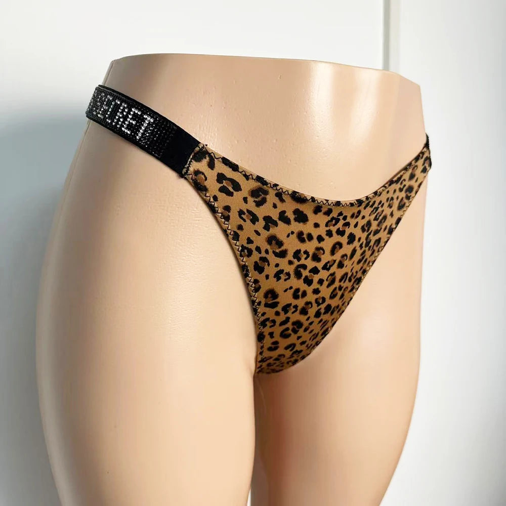 INTIMO SECRETS Rhinestone Thongs – Sexy Low-Waist G-String Underwear for Women