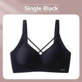 INTIMO SECRETS English Ice Silk Bra Set – Thick Cup, Wire-Free, Gathered Lingerie