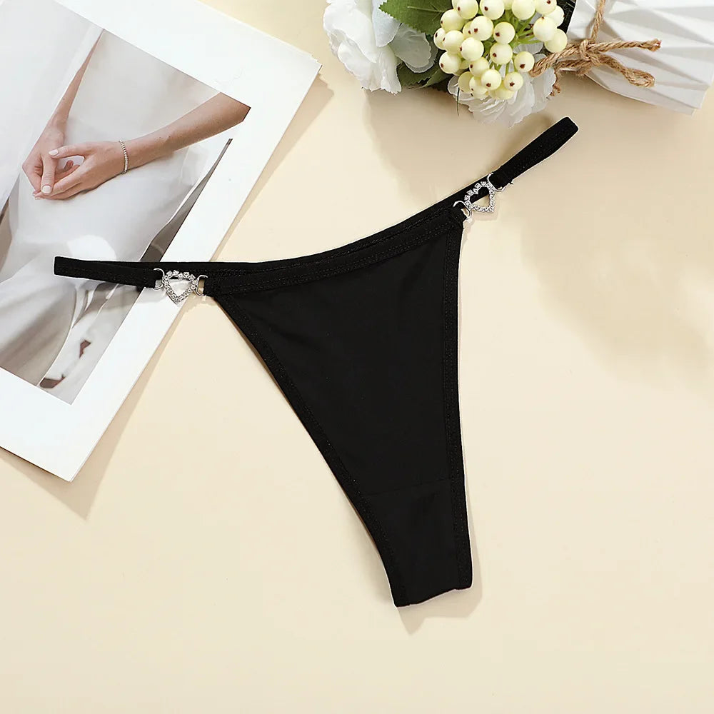 INTIMO SECRETS Women’s Low-Rise Heart Decoration G-String Thong