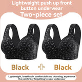 INTIMO SECRETS Women’s Floral Wireless Bra – Breathable Comfortable Front-Button Traceless