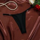 INTIMO SECRETS Sexy Heart Decor G-String - Elegant Lace Mesh Lingerie