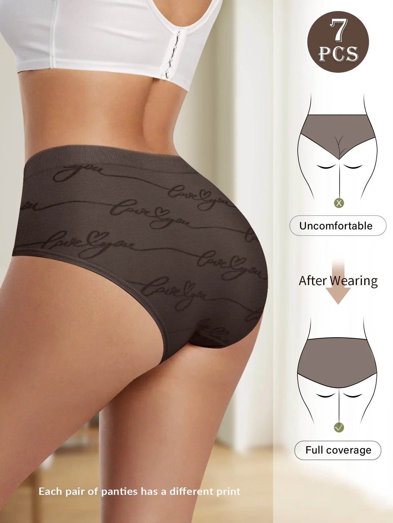 INTIMO SECRETS Women’s Butterfly-Shaped Soft Triangle Panties – Plus Size