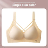INTIMO SECRETS English Ice Silk Bra Set – Thick Cup, Wire-Free, Gathered Lingerie