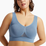 INTIMO SECRETS Wireless Sports Bra – Seamless Push-Up Crop Top