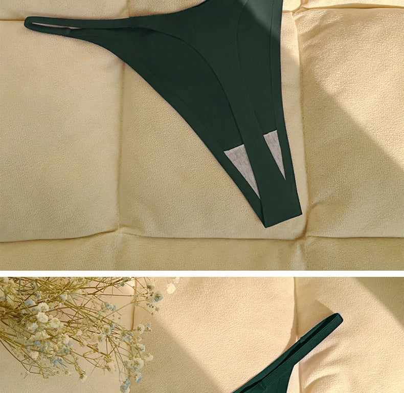 INTIMO SECRETS Ruffles Seamless Thong – Invisible T-Back Underwear for Women