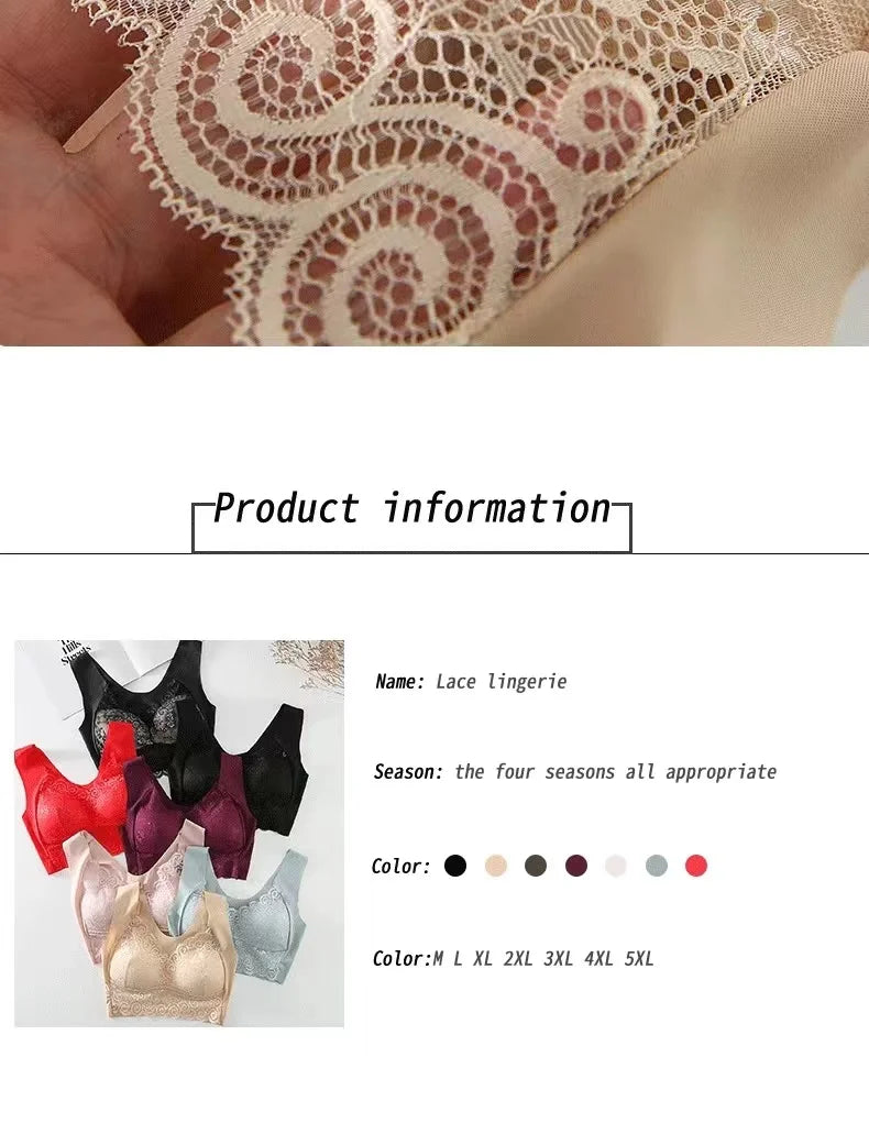 INTIMO SECRETS Seamless Plus Size Bra – Wireless Gather Anti-Sagging Support