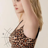 INTIMO SECRETS Leopard Print Wireless Minimizer Bra – Anti-Sag, Large Bust Support