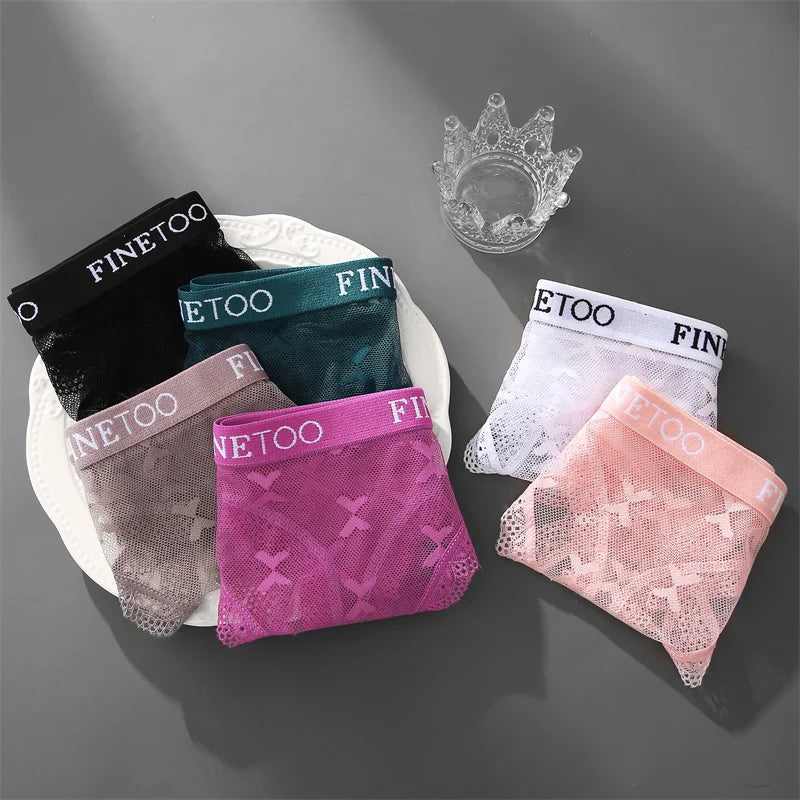 INTIMO SECRETS Women’s Sexy Lace Low-Rise Thong – Letter Waist Transparent G-String T-Back