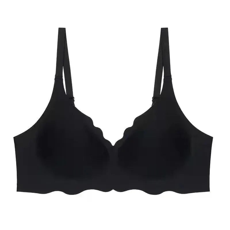 INTIMO SECRETS Women’s No-Trace Wireless Bra – Adjustable Slim Beauty Back