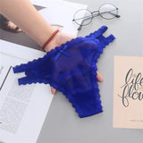 INTIMO SECRETS Women’s Summer Lace Thong – Low-Waist, Hollow-Out, Seamless & Breathable Panties