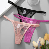 INTIMO SECRETS 2PCS Mesh Thongs – Transparent Seamless G-String Underwear for Women S-XL