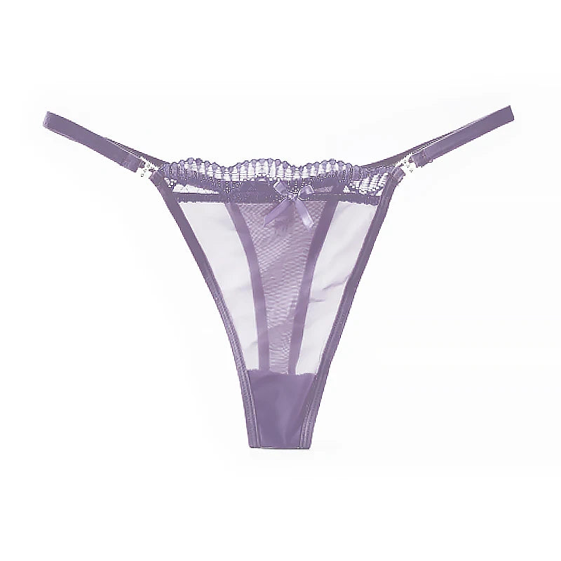 INTIMO SECRETS Transparent Mesh G-String – Soft Low-Rise Sexy Thong & Breathable Daily Lace Lingerie
