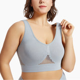 INTIMO SECRETS Wireless Sports Bra – Seamless Push-Up Crop Top