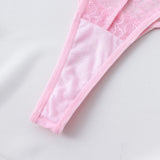 INTIMO SECRETS Women’s Sexy Lace Low-Rise Thong Panties