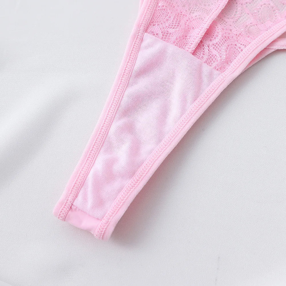 INTIMO SECRETS Women’s Sexy Lace Low-Rise Thong Panties