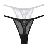 INTIMO SECRETS 2PCS Mesh Thongs – Transparent Seamless G-String Underwear for Women S-XL
