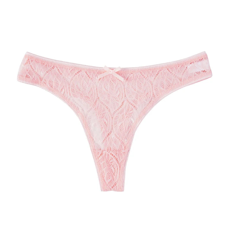 INTIMO SECRETS Lace G-String – Sexy Low-Rise Hollow Out Thong for Women