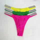 INTIMO SECRETS Rhinestone Thongs – Sexy Low-Waist G-String Underwear for Women