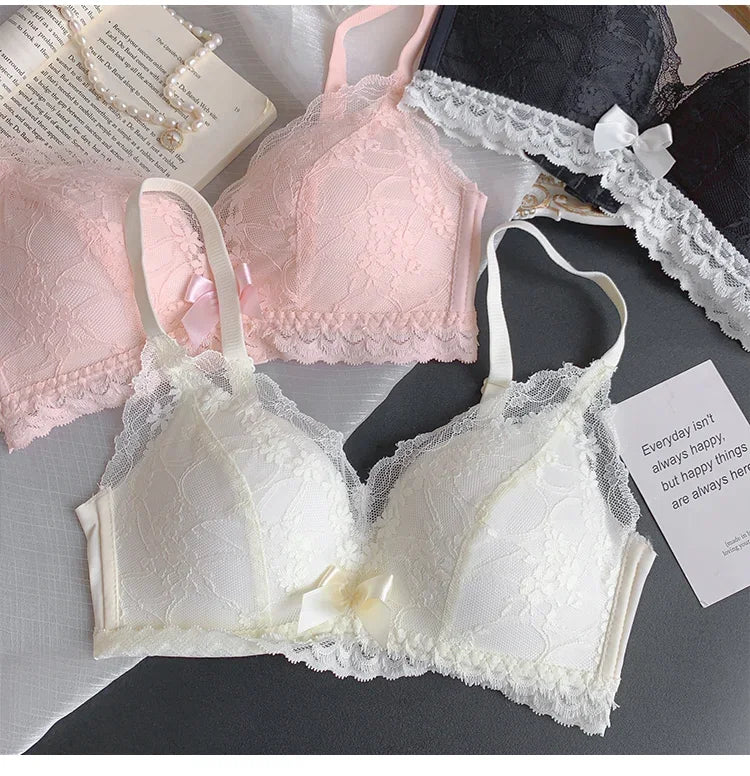 INTIMO SECRETS Japanese Push-Up Bra – Lace Enhancer Wire-Free Lift Bralette