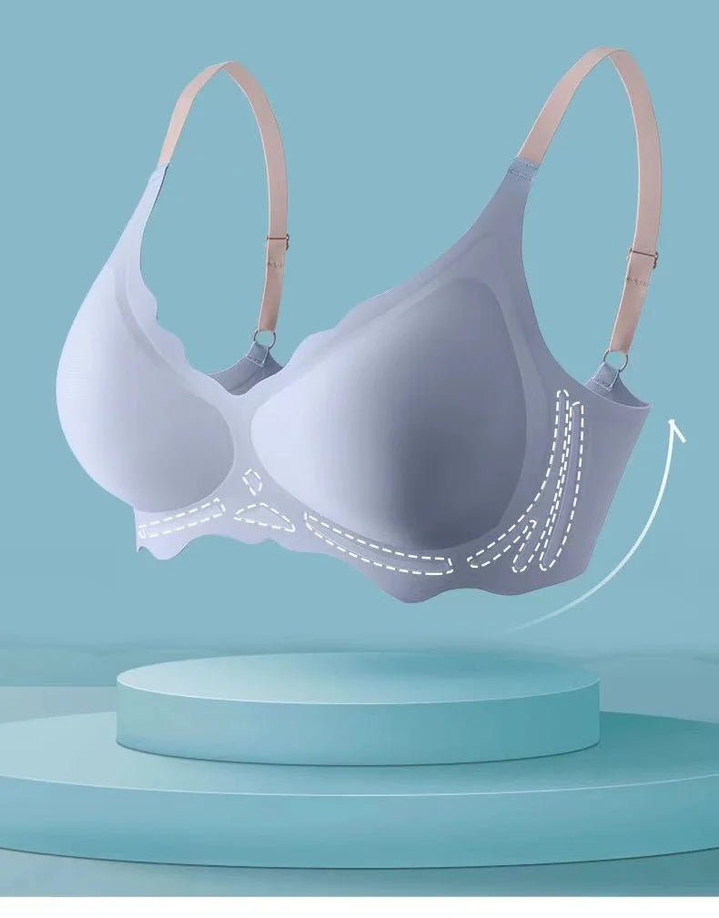BH No Trace Top Women's Underwear No Steel Ring Pure Desire Comfortable Upper Support Sling Adjustable Beauty Back Bra for women