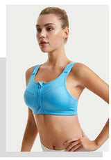 INTIMO SECRETS Women’s Shockproof Sports Bra – Front Zipper Yoga Vest