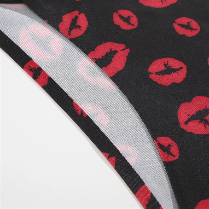 4Pcs/Set Graphic Print Briefs Women Seamless Ultra-thin Panties Sexy Low Waist Leopard Love Underwear Girls Breathable Lingerie