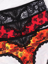 INTIMO SECRETS Halloween Low-Waist Lace Panties – 3 Pack