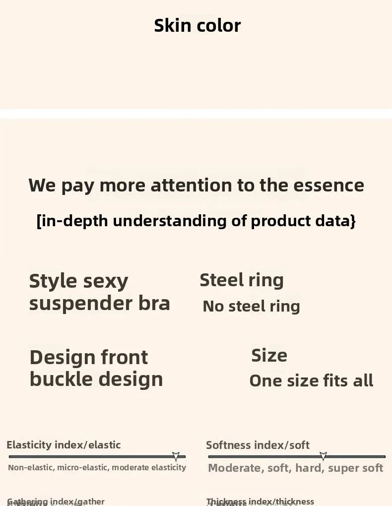 Summer Hit Low Cut Backless Pure Cotton Wrap Chest Bra Women's Sexy Interest Triangle Cup Strapless Underwear Intimate Apparel