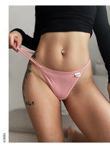 INTIMO SECRETS Cotton Thong – Sexy Low-Waist G-String Underwear for Women