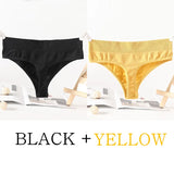 2PCS/Set Seamless G-String Panties Women Thongs Sexy Panty Lingerie Solid Color Female High Waist Thongs Women's Underwear