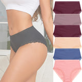 FINETOO 6Pcs Women's Cotton High Waist Panties Underwear Female Large Intimate Lingerie Briefs Woman Underpants Pantys Panties