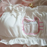 INTIMO SECRETS Japanese Anime Cat Girl Cosplay Bra & Panties Set for Women