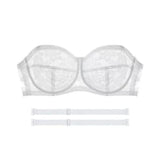 INTIMO SECRETS Women’s Mesh Lace Transparent Bra – Seamless Push-Up Invisible Lingerie for Wedding