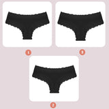 INTIMO SECRETS 3-Pack Lace Cotton Panties – Low Waist Plus Size Women
