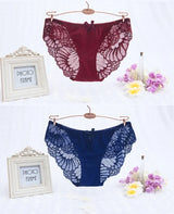 Hot Selling Item Fashion Women Underwear Sexy Lace Transparent Low Waist Hollow T Back Panties Lady Briefs Big Size M-3XL