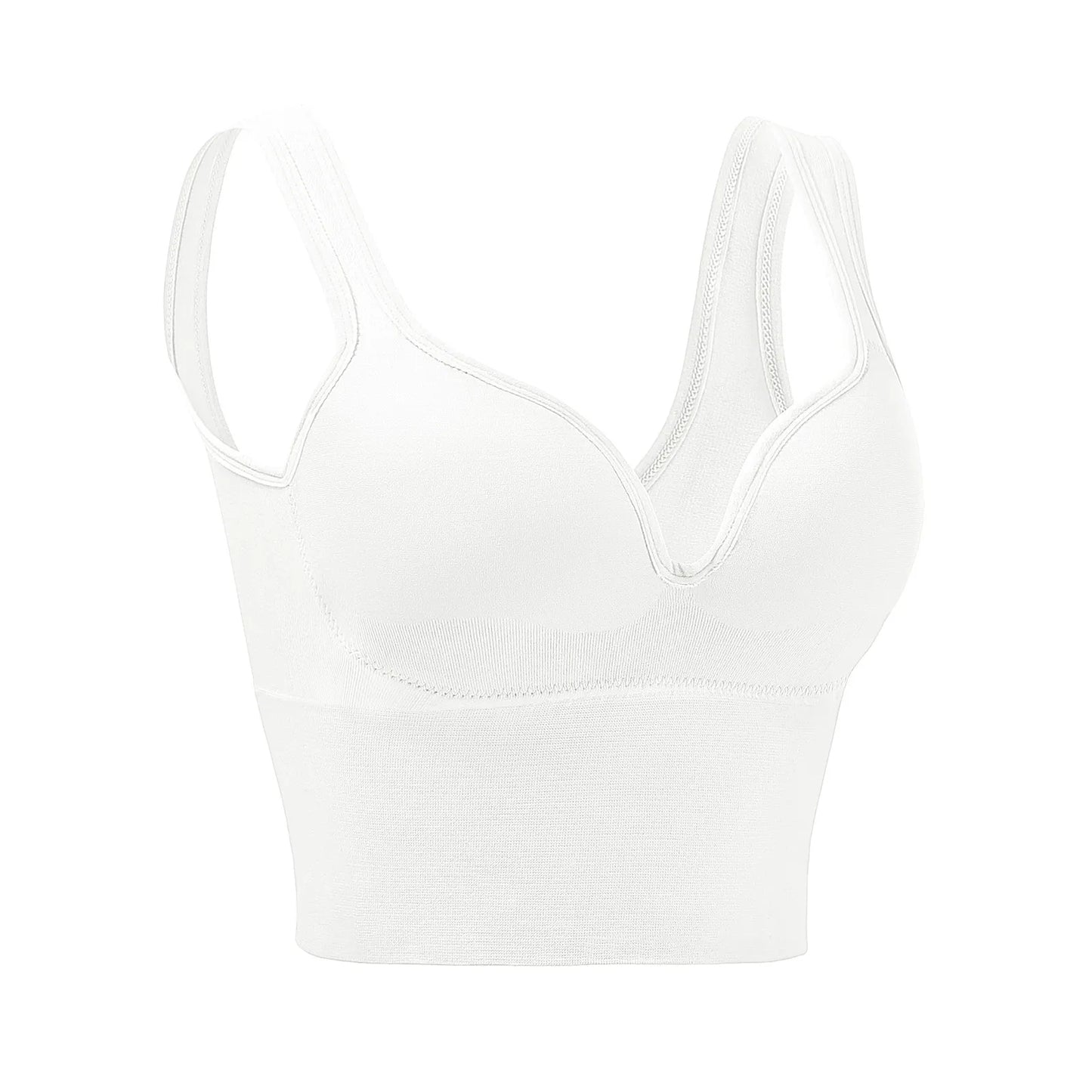 INTIMO SECRETS Women’s High-Elastic Wireless Sports Bra – Plus Size Removable Pads Bralette