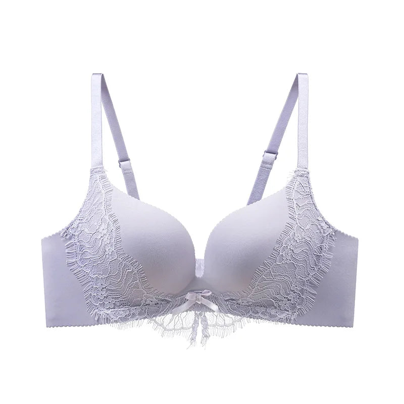 INTIMO SECRETS Women’s Lace Bra – Push-Up, Everyday Wireless Underwear