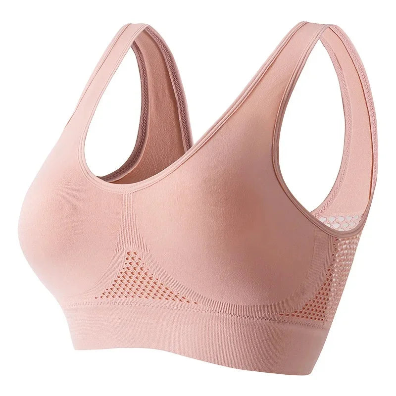 INTIMO SECRETS Women’s Wireless Sports Bra – Breathable Yoga Vest with Removable Pads