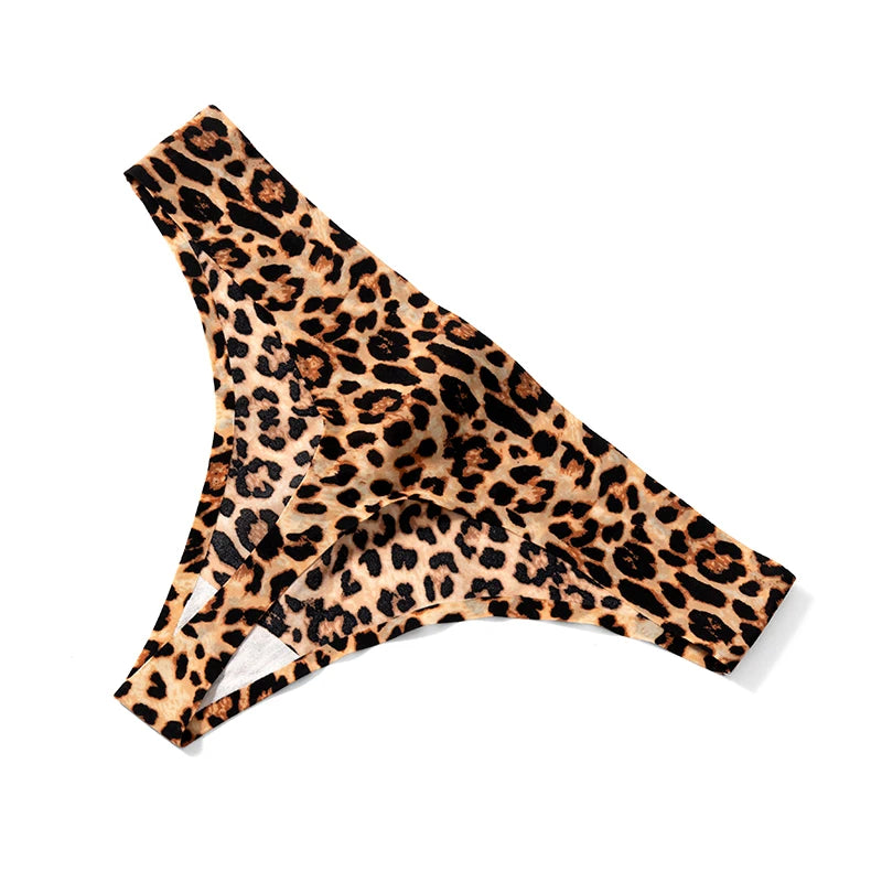 INTIMO SECRETS Leopard Thong – Sexy Seamless G-String Underwear for Women