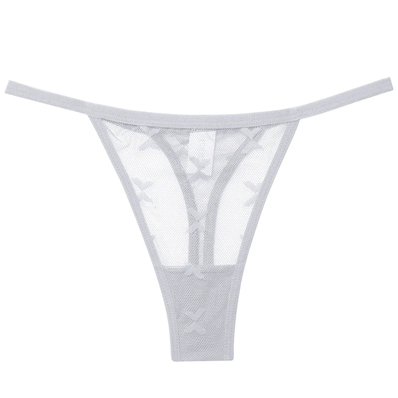 INTIMO SECRETS 2PCS Mesh Thongs – Transparent Seamless G-String Underwear for Women S-XL