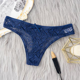INTIMO SECRETS Lace G-String – Sexy Low-Rise Hollow Out Thong for Women