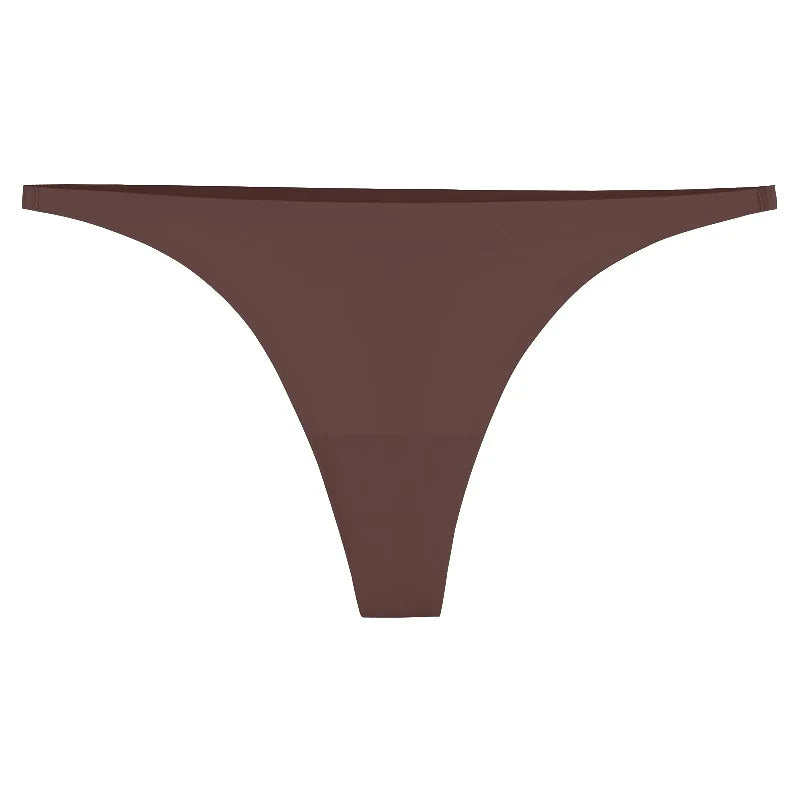 INTIMO SECRETS Women’s Ice Silk Seamless Thong – Invisible Sexy G-String for Sports & Daily Wear