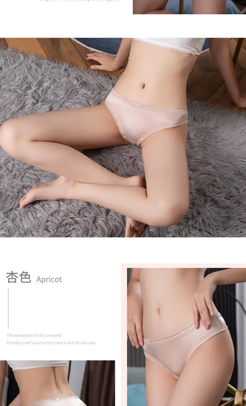 INTIMO SECRETS Women’s Ice Silk G-String – Ultra-Thin Seamless Low-Waist Thong