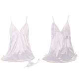 1PC Women's Sexy Sleep Suspenders V-neck Solid Color Comfortable Fashion Nightdress Sleepshirts Underwear Clothing