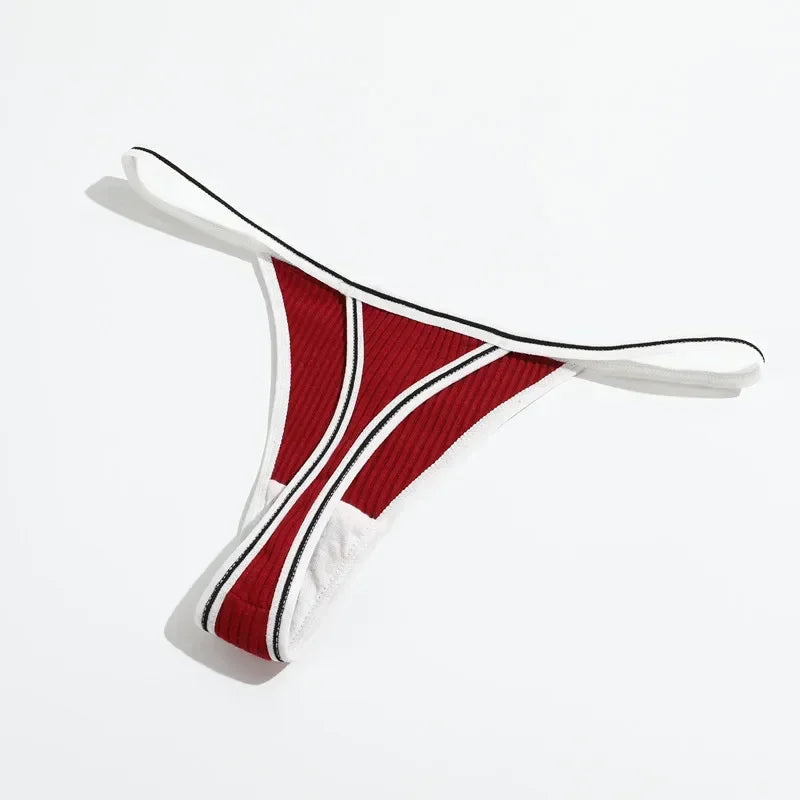 INTIMO SECREST Seamless Ribbed Cotton Thong Panties for Women
