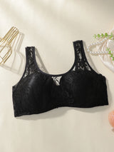 INTIMO SECRETS Embroidered Lace Plus Size Bra – Steel Rim Push-Up Vest Style