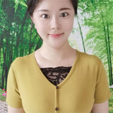 1/2Pcs Women Lace Invisible Mock Camisole Wrapped Chest Overlay Bra Quick Easy Clip-on Insert Wrapped Chest Panel Cover