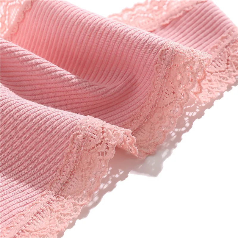 INTIMO SECRETS 4PCS Cotton Lace G-String – Low-Rise Thongs for Women